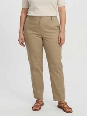 Joie Straight-Leg Crop High Rise Chino Pants in Khaki XL